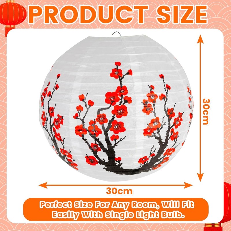 Paper Lampshade Hanging Light Shade 30cm, Oriental Ribbed Japanese Ceiling