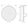 Grand General 76453 Red 4" Round Fleet 18-LED Stop/Turn/Tail Sealed