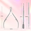 Makartt Cuticle Trimmer with Cuticle Pusher, Silver Nail Trimmer, Nail