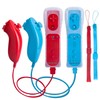 TechKen Motion Plus Wii Controllers 2Packs with Nunchucks, Wii Remote