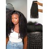 LUVME Invisible Clip ins Hair Extensions Deep Kinky Curly Real