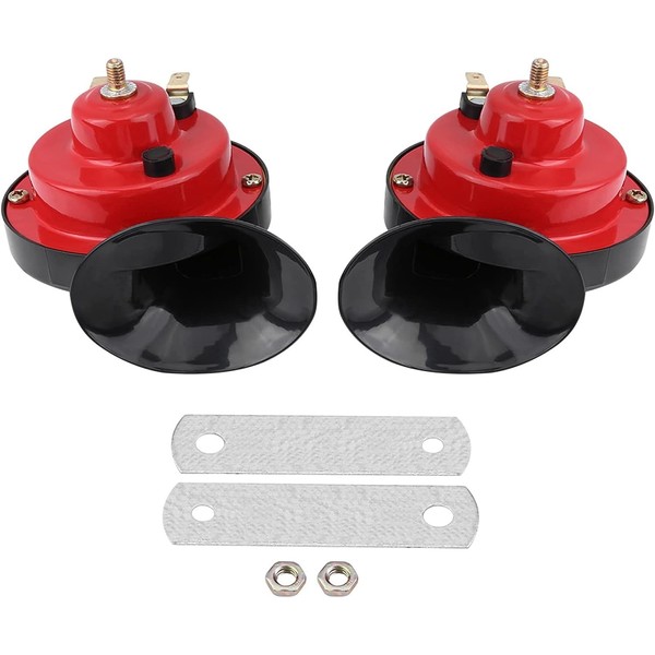 Voarge 2 Pcs Dual Tone Car Horn 12V 110DB, Motorcycle