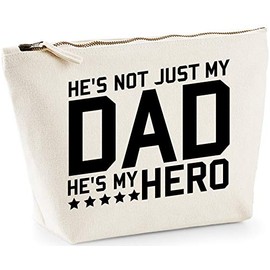 Hippowarehouse He's not just my dad he's my hero printed make up cosmetic wash bag 18x19x9cm