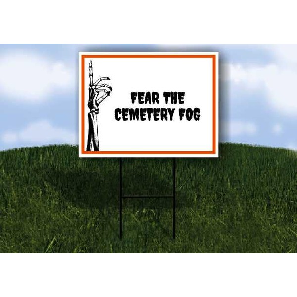 FEAR THE CEMETERY FOG Halloween Skeleton UP ARROW 1 Single