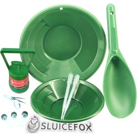 Sluice Fox 10 Piece Gold Panning Kit | Gold Pans | Vials | Magnetic Separator