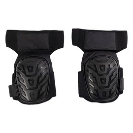 FakeFace Work Knee Pads for Men Women Heavy Duty Construction Knee Pad with Gel Cushion Adjustable Anti-Slip Strap for Gardening Flooring Cleaning Roofing (Black)