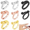 SUBANG 8 anillos ajustables de ganchillo para tejer anillos de