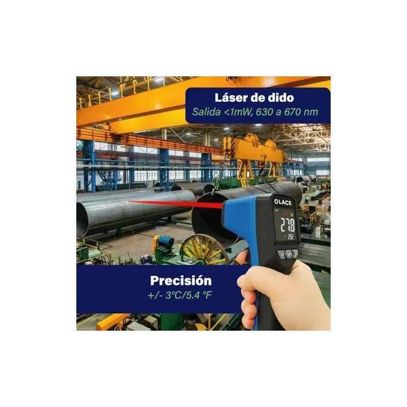 Termómetro Infrarrojo De -50 A 420°c Lace Ir-496