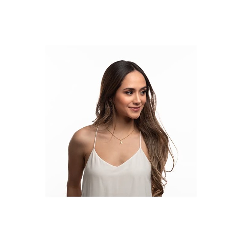 LuckyLy Collares para Mujer Inicial Acero Inoxidable Oro 18K Regalos