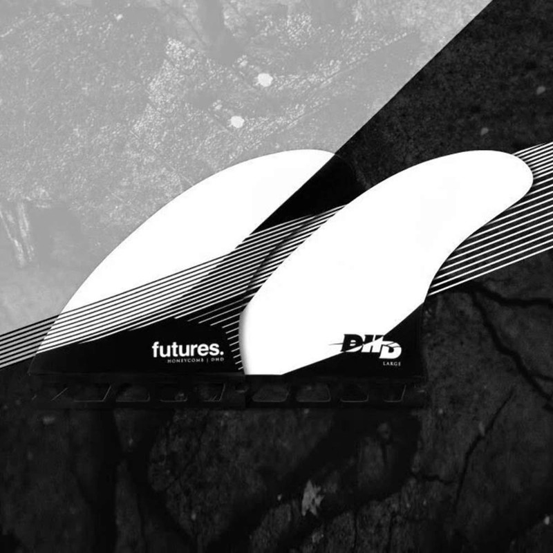 Future Fins DHD Honeycomb Large Tri Fin Set - Black/White