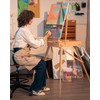 DJAR French Easel with Shoulder Strap, Adjustable Beech Wood Art