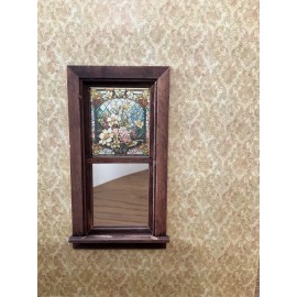 Unbranded Garden Flower Bouquet Dollhouse Miniature Stained Glass Window Film