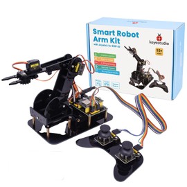 KEYESTUDIO ESP32 Smart Robot Arm Kit for Arduino with Joystick, DIY Programming Robot Building Kit for Education, 4DF Robotic Arm for Teens and Adults