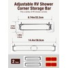 RV Accessories for Inside, Shower Corner Storage Bar, Retractable, Tension-Style,