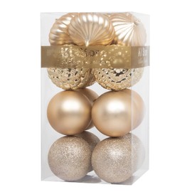 Busy Bee Christmas Tree Baubles, Shatterproof Christmas Tree Decorations, for Xmas Party, Wedding, Decor Ornaments, Hooks Included