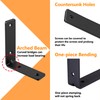 Yoozell Floating L Shelf Brackets, Black Shelf Brackets Heavy Duty