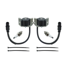 2 PACK 21171-7034 Ignition Coil Module for Kawasaki FH381V FH430V FH480V FH541V FH580V Lawn Mover Engine with Spark Plug Replace # 21171-7001 21171-7007 21171-7006 21171-7013