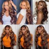 Highlight Ombre Lace Front Wig Human Hair Pre Plucked 13x4