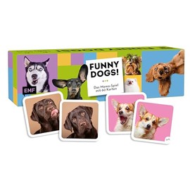 Edition Michael Fischer 34272 Memo Game: Funny Dogs with 60 Funny Dog Motifs from Cute to Cheeky for Dog Fans from 6-99 Years and Above 2 People
