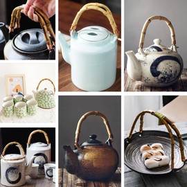 PH PandaHall 4pcs Teapot Handle U-Shape Handle Replacement Kung Fu Teapot Accessories Supplies for Ceramic and Pottery Tea Pots Handle Purses, 3.9x6.7inch