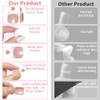 Uñas postizas francesas para los pies - 120 piezas de