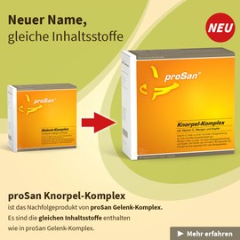 proSan Knorpel-Komplex | (Nachfolgeprodukt von proSan Gelenk-Komplex): mit Kollagen, Hyaluronsäure, Glucosamin und Chondroitin