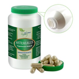 VITA IDEAL Vegan® Astragalus Root 60 Capsules - Astragalus membranaceus - Tragan Root Daily Serving 900 mg, Powder Pure Natural without Additives, Original from VitaDeal