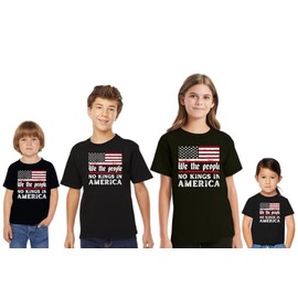 Natural Underwear No King We Rule Us Kids Matching T-Shirt Youth Girl Black X-Large