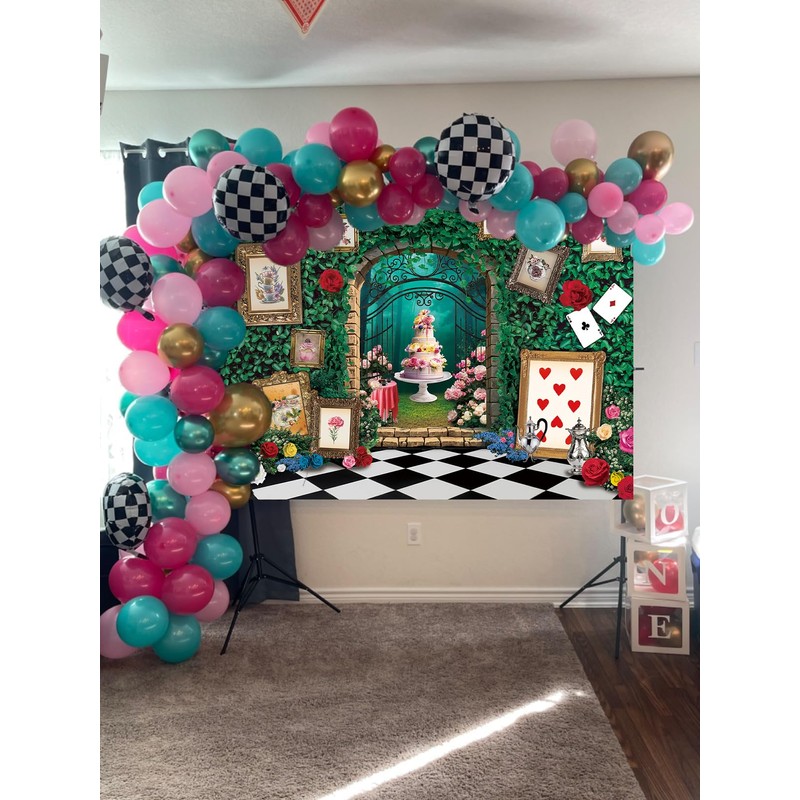 Wonderland Photo Backdrop 7X5FT Wonderland Tea Party Decorations