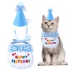Small Dog Cat Birthday Hat Scarf Set,Cute Cat Birthday Hat,Happy