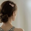 3PCS Rhinestone Bling Flower Small Mini Barrette Decorative Hair Clips