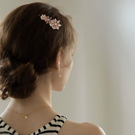 3PCS Rhinestone Bling Flower Small Mini Barrette Decorative Hair Clips Accessories for Thin Hair Women