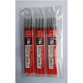Pilot FriXion Point Knock 04 Dedicated Refill [Pack of 3] Red LFPKRF30S43R x 3, Set of 3