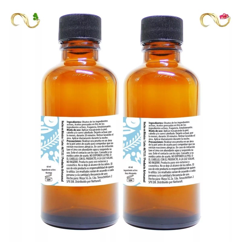 Natturall Aceite Rosa Mosqueta Y Aceite De Moringa Antiarrugas Natural