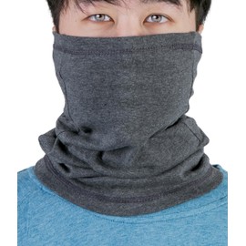 BOCOMAL FR Neck Gaiter Face Mask for Summer 4oz EX Lightweight Flame Resistant Welding Hood-CAT1, Heather Dark Grey, One Size