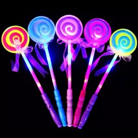 Toner Depot Lollipop Glow Sticks  Kids Glow Party Toy Girls Princess Flashing Wand 8 Pack