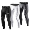 MEETYOO Leggings Uomo, Calzamaglie Sportive Pantaloni Fitness Compressione Baselayer per