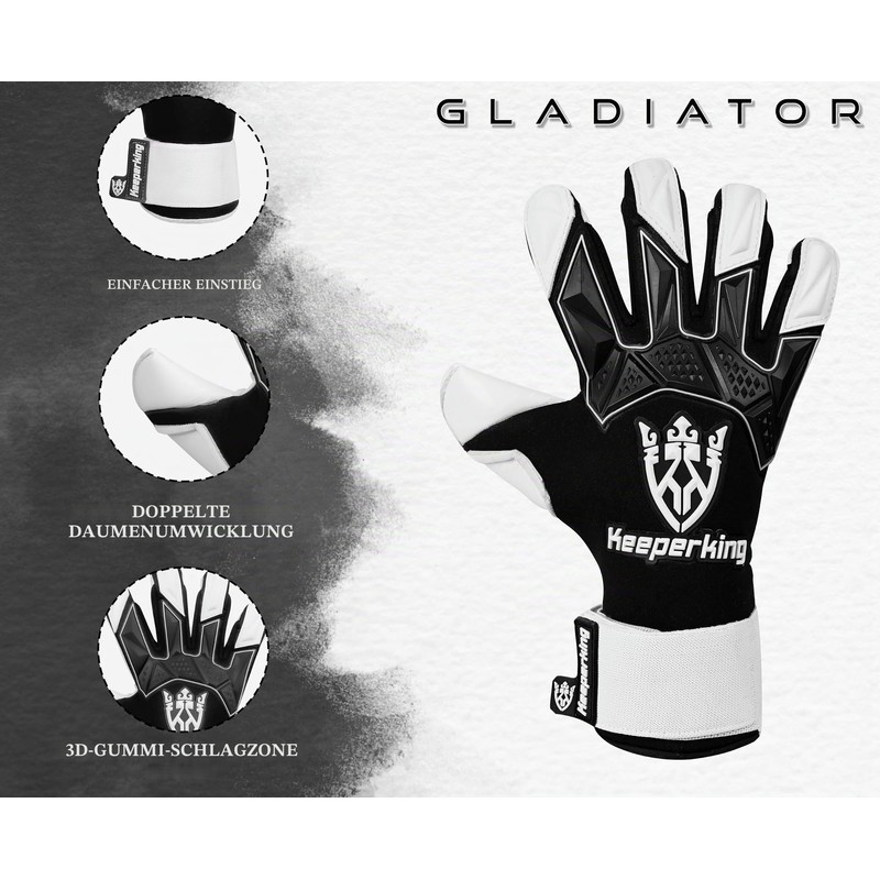 Keeperking GladiatorKing Negative Cut Professional Men's Goalkeeper Gloves with Professional