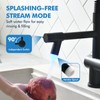 VFAUOSIT Kitchen Faucets with LED Light, Commerical Black Kitchen Faucet