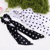 Polka Dot Hair Scrunchies for Women Girl Bowknot Ponytail Holder