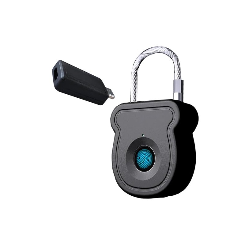 Fingerprint Padlock for Gym Locker w/USB Key, Biometric Lock 20
