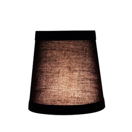 Aspen Creative 32046-2B, Hardback Empire Clip-On Chandelier Lamp Shade, Black, 3" Top x 4" Bottom x 4" Slant Height, Set of 2