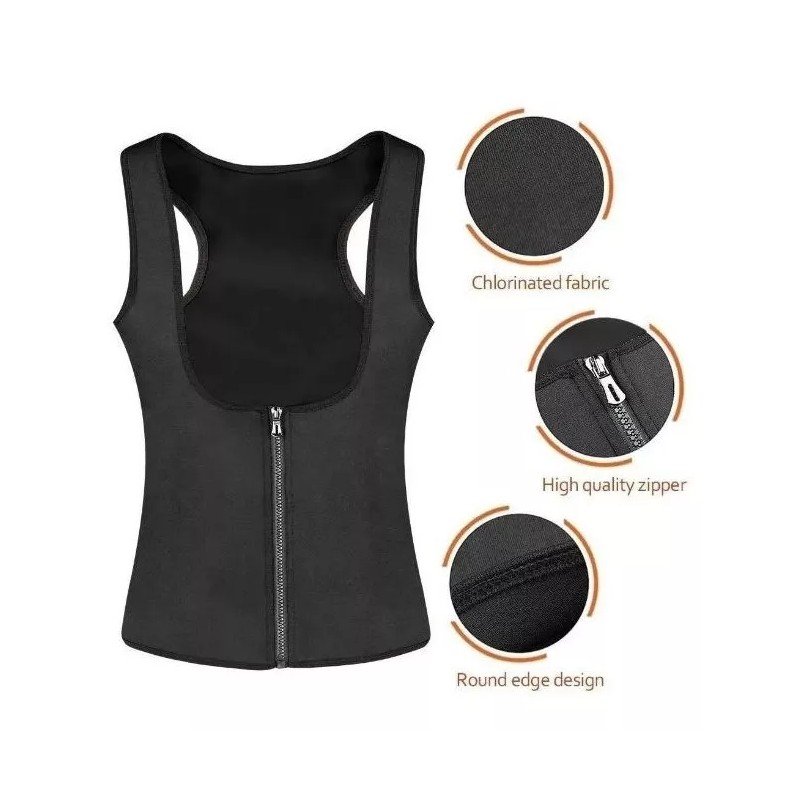 APPLE BEE TT Chaleco Para Sudar Neopreno Faja Efecto Sauna
