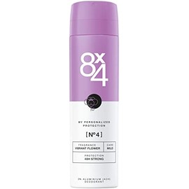 8X4 Deo Spray N? Vibrant Flower (150 ml), Damen Deodorant mit exotischem Duft, Deo ohne Aluminium f黵 jeden Hauttyp