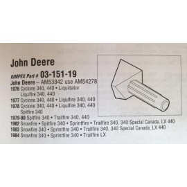 Kimpex 3PK JOHN DEERE SNOWMOBILE DRIVEN CLUTCH SLIDER CAM SHOES AM53842 / AM54278