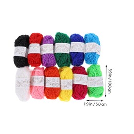 DOITOOL 12pcs Multi Color Crochet Yarns for DIY Craft Projects for Knitting Sweaters Hats Scarves and Accessories Hand Knitting Yarn for Boys