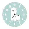 GRAVURZEILE Children's Llama Wall Clock - Silent Children's Wall Clock