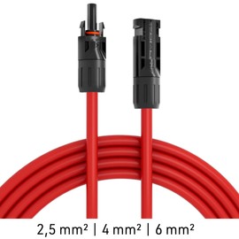 Electraline 71724 Pair of MC4 Compatible Photovoltaic Connectors and Sockets IP68 Protection Suitable for 2.5-4-6mm2 Cable