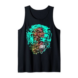 Japanese Anime Oni Mask Kitsune Samurai Akuma Vaporwave Tank Top