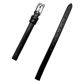 6mm Black, Flat, Elegant Calf Leather Watchband | Genuine Leather Replacement Watchstrap that brings New Life to Any Watch (Womens Standard Length)